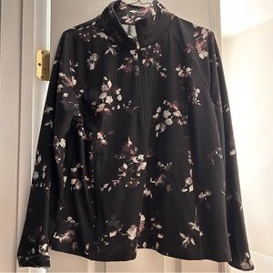 J.Jill Fit Peach-Soft Quarter-Zip Top - Size Medium Petite